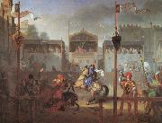 Pierre-Henri Revoil The Tournament oil painting